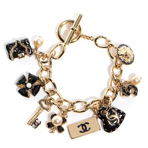 chanel bracelet gold chain|chanel pearl bracelet price.